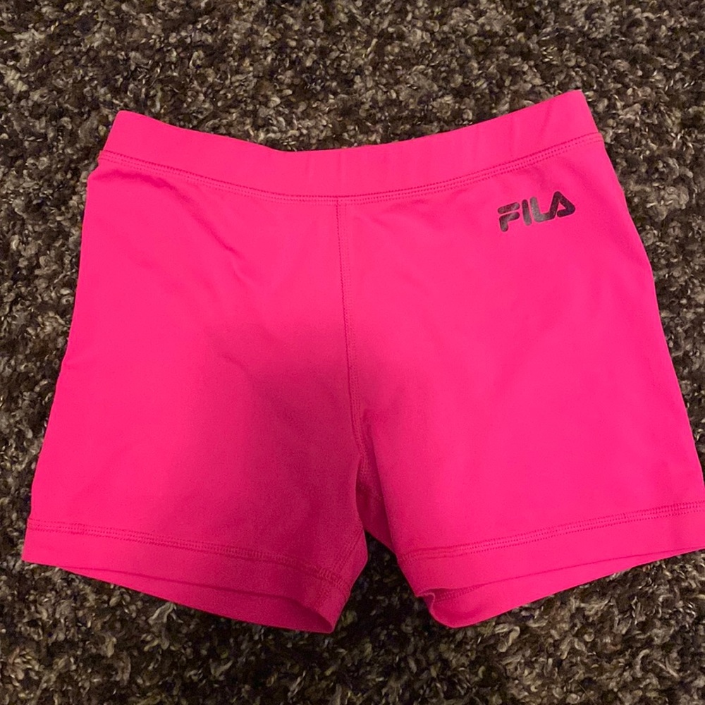hot pink fila spandex